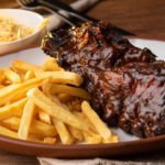 slow cooker bbq ribs with french fries