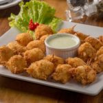 Fried Crab Claws with Shrimp and ranch sauce