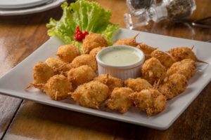 Fried Crab Claws with Shrimp and ranch sauce