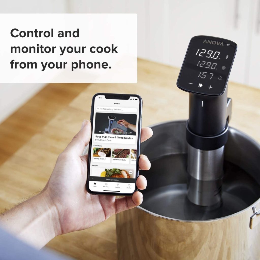 Anova Culinary Sous Vide Precision Cooker Pro WiFi 1200 Watts review app