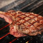tomahawk steak on grill