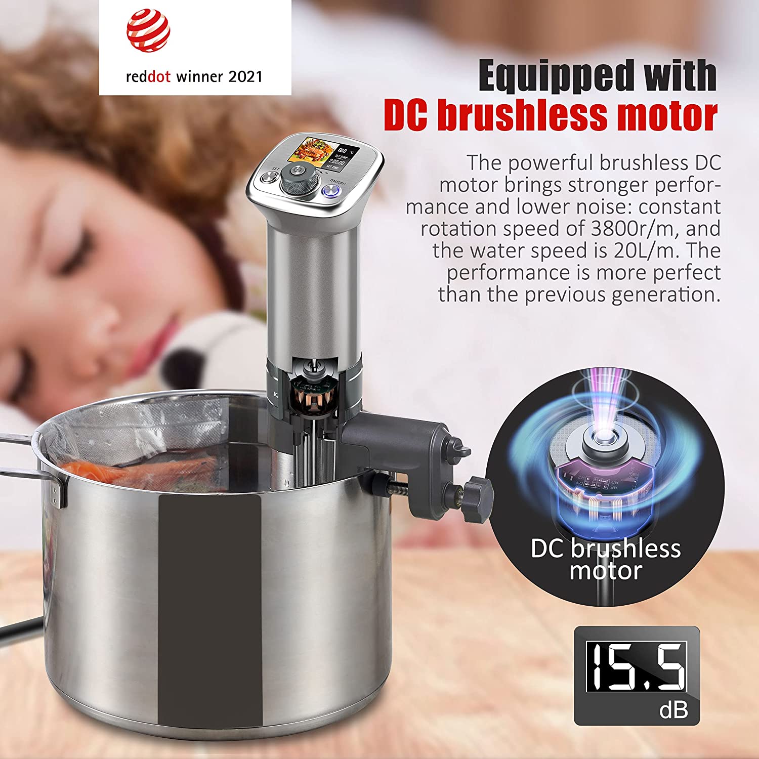 Kitchen Boss Ultra Quiet G320 Sous Vide Cooker Review DC Brushless Motor 