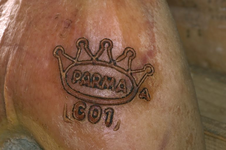 Prosciutto di Parma Ham Production ducal crown branding