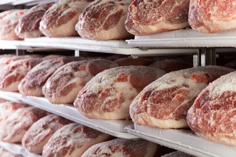 Prosciutto di Parma Ham Production salting