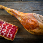 Whole and Sliced Iberico Ham