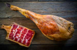 Whole and Sliced Iberico Ham