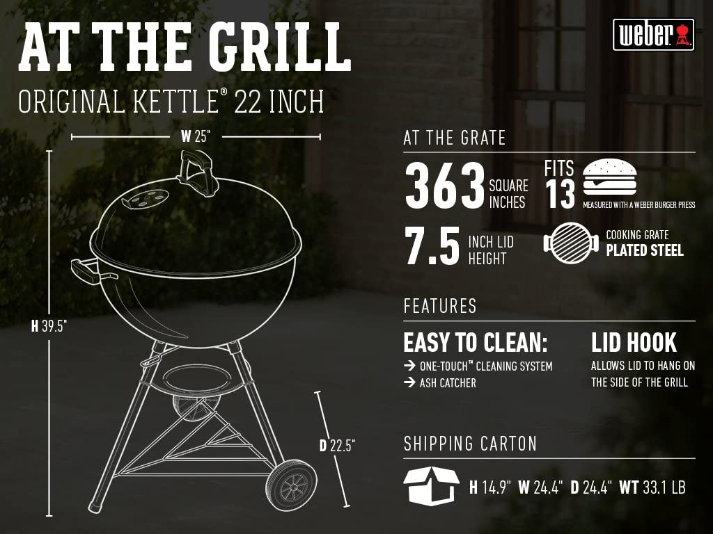 Product specs Weber 741001 Original Kettle Charcoal Grill review