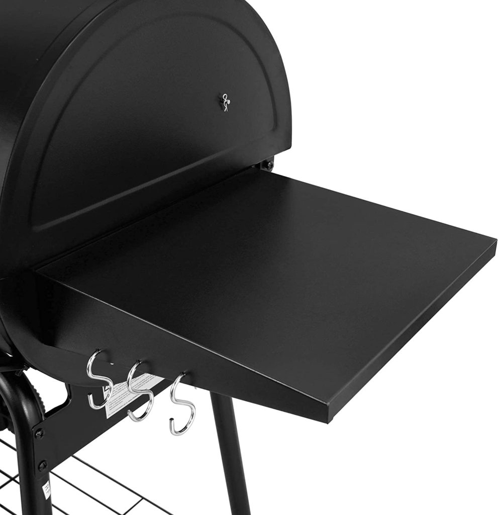 ample storage space Royal Gourmet CC1830SC Charcoal Grill with Offset Smoker review