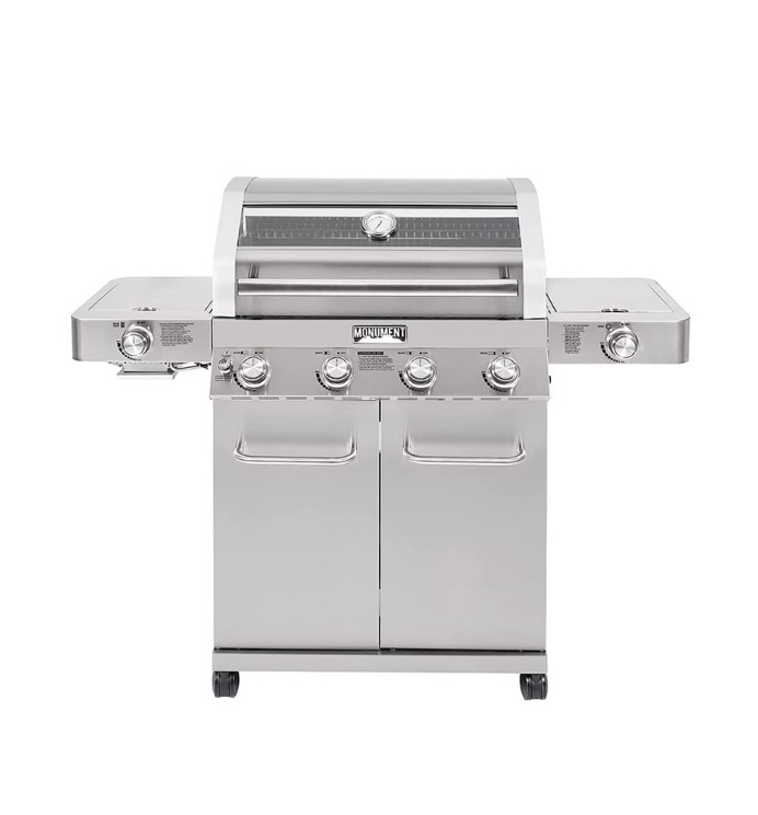 Product front view Monument Grills 35633 Gas Grill with side burner review