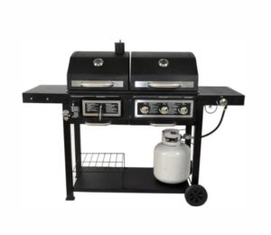 Product photo front view Best Dual Fuel Grill Charcoal Gas Combo BLOSSOMZ review