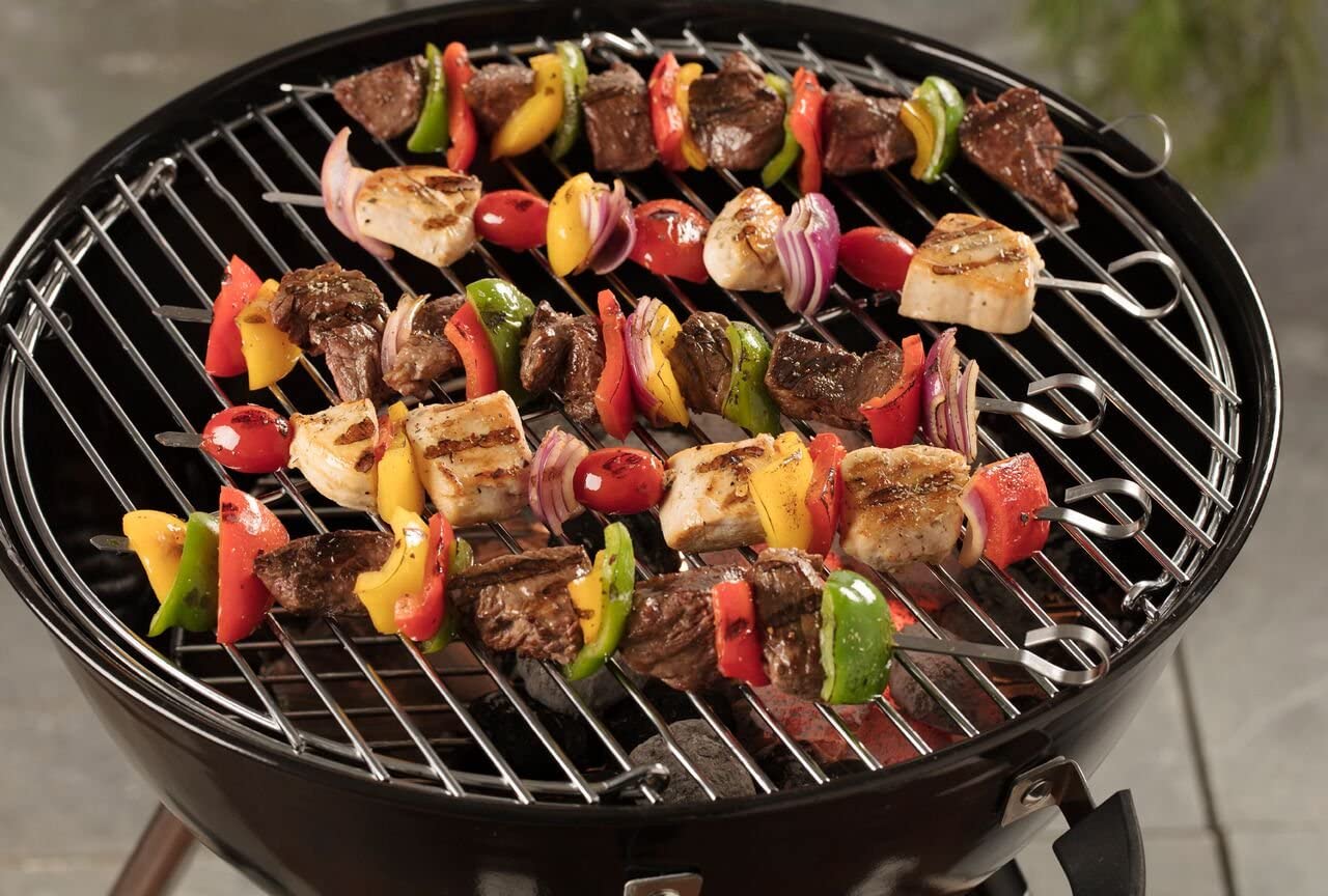 Skewers on Cuisinart CCG-290 18 Kettle Charcoal Grill