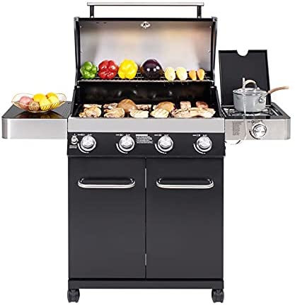 Lid opened Monument Grills 13892 Gas Grill review