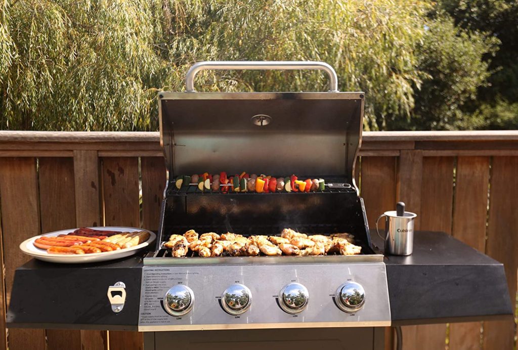 Side prep tables Cuisinart 4 Burner Gas Grill (CGG 7400) review