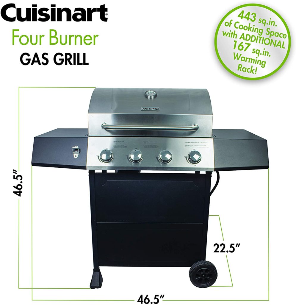 Specs of Cuisinart 4 Burner Gas Grill (CGG 7400) review