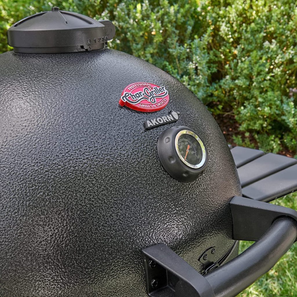 Built-in temperature gauge Char Griller Akorn Kamado Charcoal Grill review