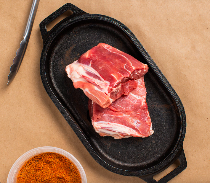 Pork Wings on cast iron plate