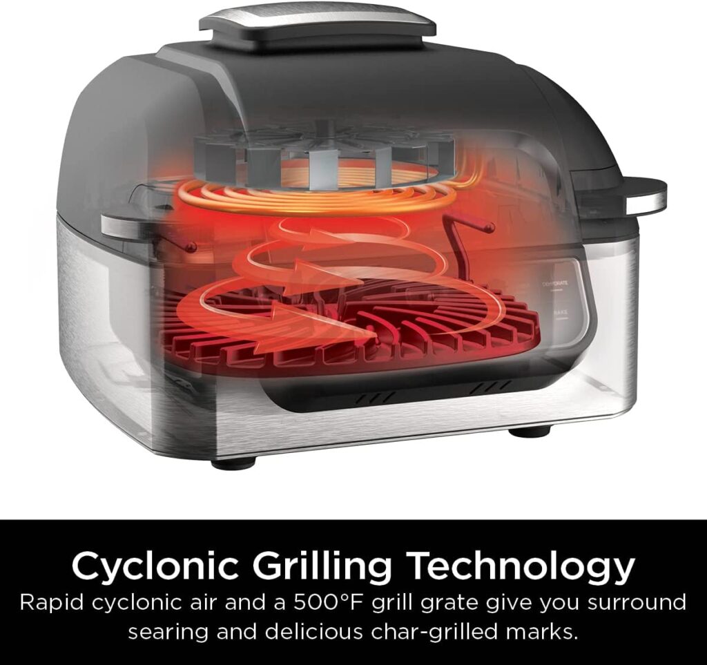 Cyclonic grilling technology Ninja Foodi 5 in 1 Indoor Grill with Air Fryer Review