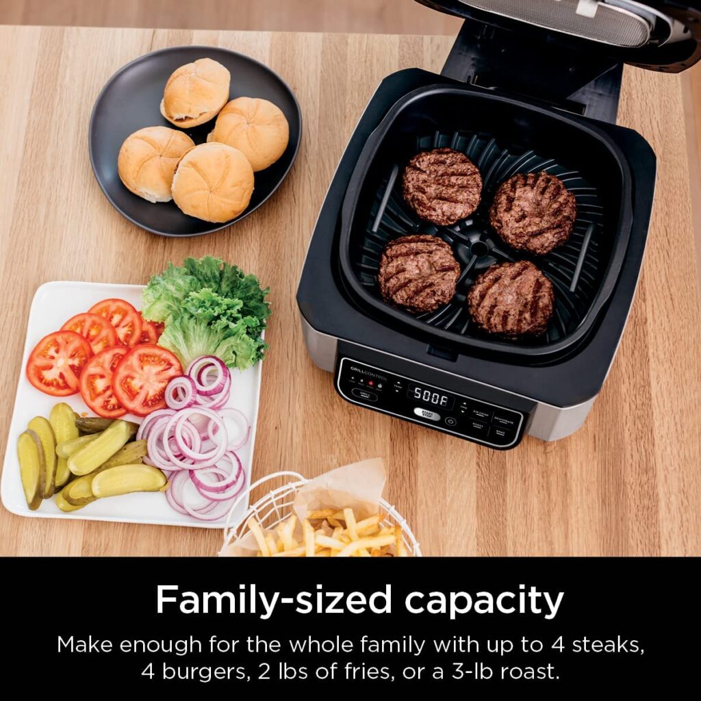 Family sized capacity Ninja Foodi 5 in 1 Indoor Grill with Air Fryer Review