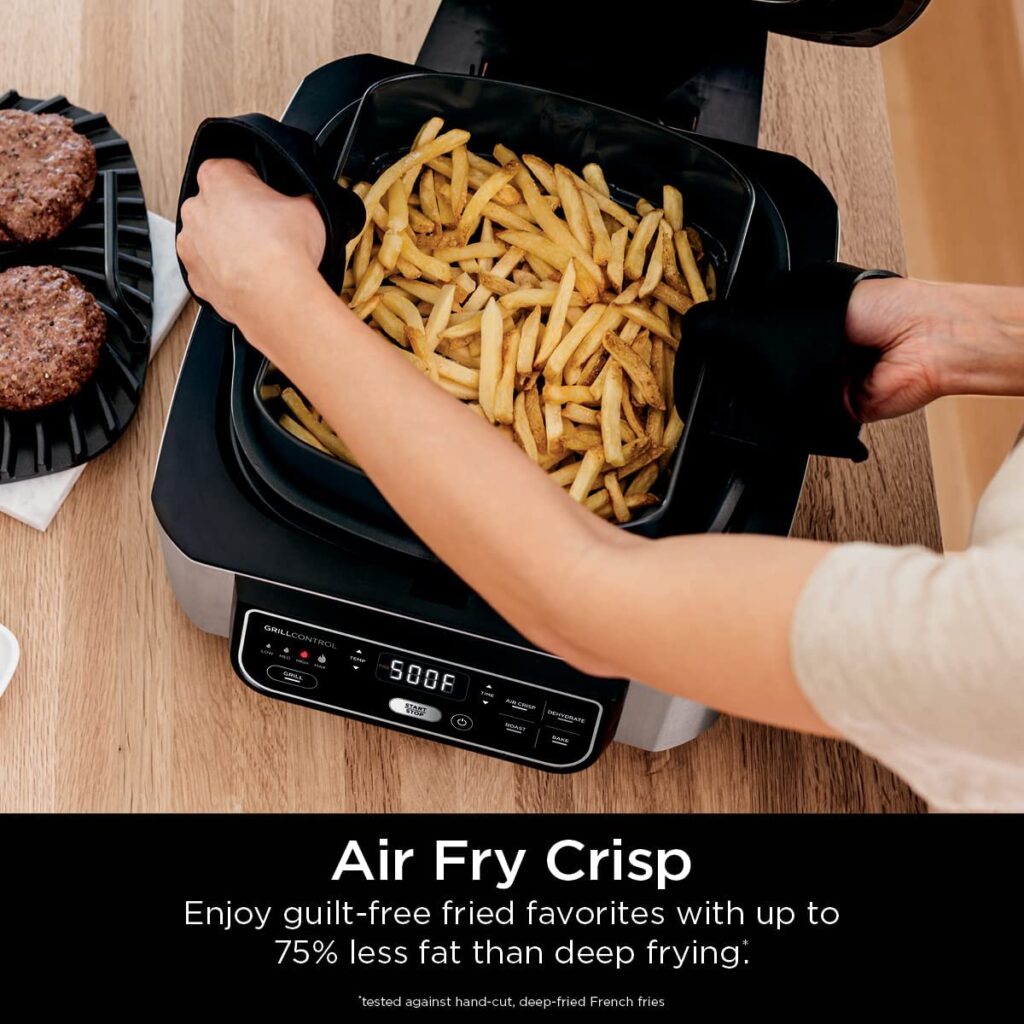 Guilt free air fry crisp Ninja Foodi 5 in 1 Indoor Grill with Air Fryer Review