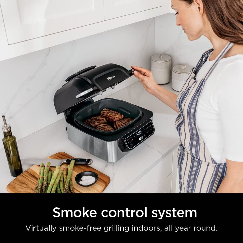 Smoke free Ninja Foodi 5 in 1 Indoor Grill with Air Fryer Review