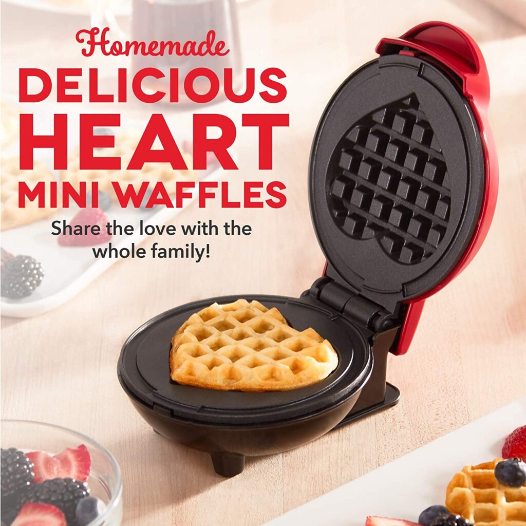 DASH Mini Maker for Individual Waffles heart shaped kitchen gifts ideas