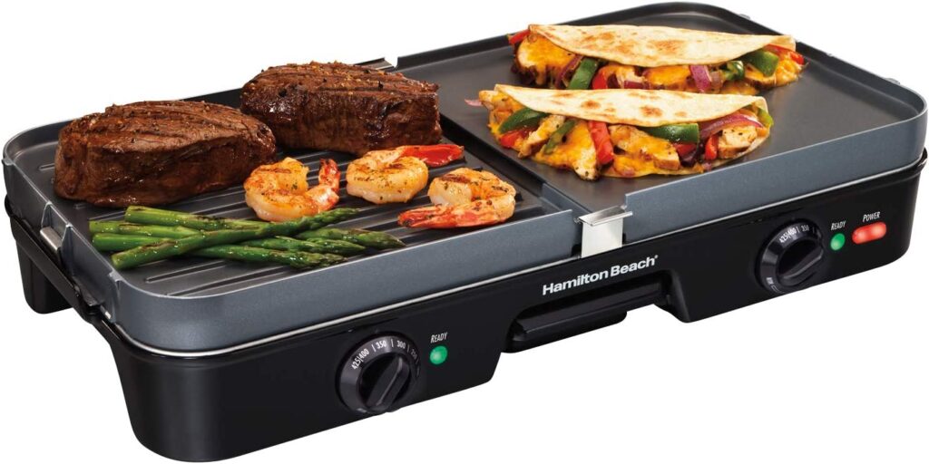 Hamilton Beach 3-in-1 Electric Indoor Grill Griddle
