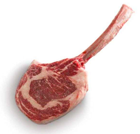 American wagyu black grade tomahawk ribeye steak