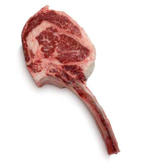 American wagyu gold grade tomahawk ribeye steak